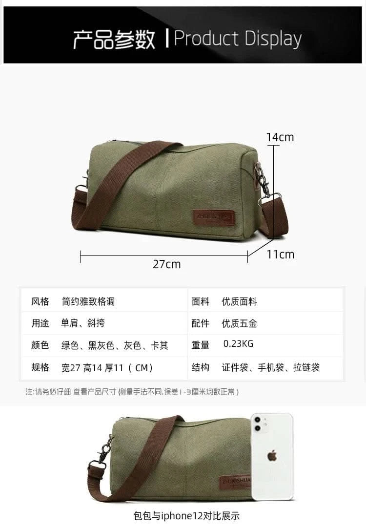 Crossbody bag, men's minimalist single-shoulder bag, women's outdoor travel commuting messenger bag, large capacity - M & M Global