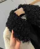 Original high-quality 2026 new women's jacket top patchwork faux fur effect coat