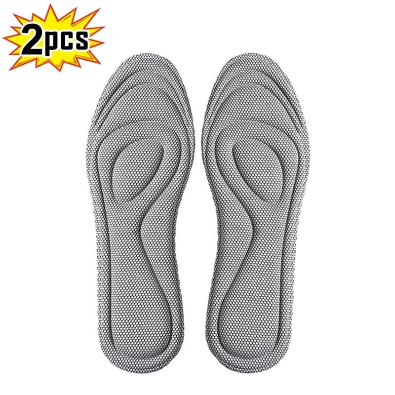 NEW 4Pcs Memory Foam Orthopedic Insoles for Shoes Antibacterial Deodorization Sweat Absorption Insert Sport Shoes Running Pads - M & M Global