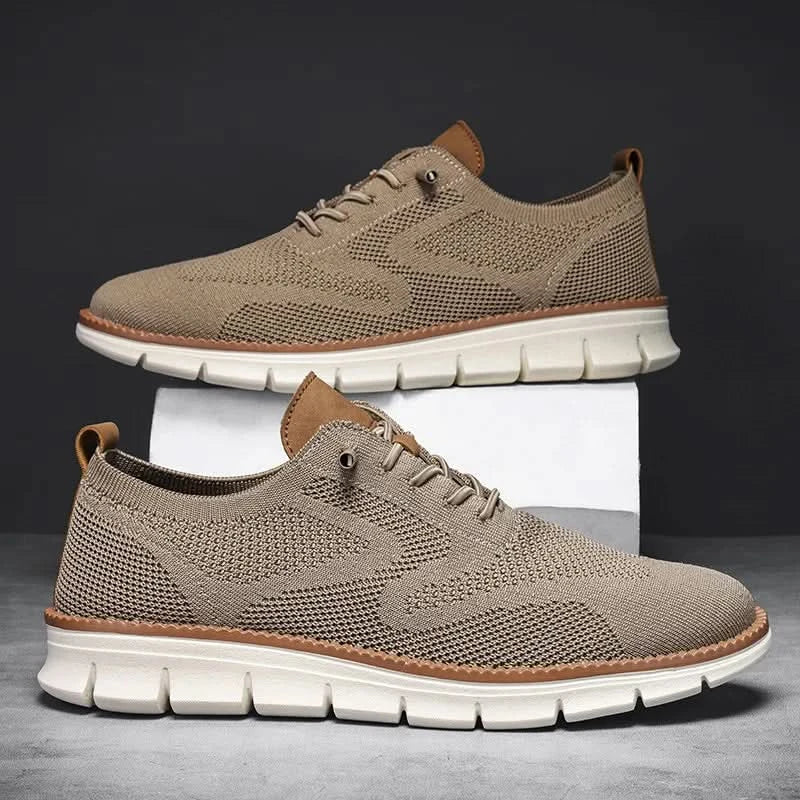 YRZL Men Casual Sports Shoes Anti Slip Wear-Resistant Breathable Cushioning Color Blocking Design Versatile Casual Sports Shoes - M & M Global