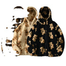 Thickened Hooded Casual Sweatshirt Women's Plush Pocket Cartoon Bear Zipper Pocket Sweatshirt Comfortable Korean Style Long S...