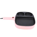 Electric Breakfast Sandwich Maker Nonstick Egg Pan Divided Grill Burger Machine Pink for Kitchen (US Plug 110V) - M & M Global