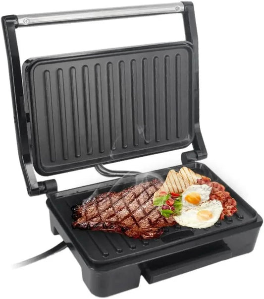 Panini Maker Household Stainless Steel 850W High Power Nonstick Pan Steak Machine Sandwich Machine Barbecue Machine Breakfast Ma - M & M Global
