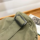 Vintage Style Canvas Messenger Bag Casual Travel Crossbody Bag Retro Large Capacity Shoulder Bag Multi Pocket Shoulder Bag - M & M Global