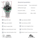 PAGANI DESIGN PD-1662 Luxury GMT Men Mechanical Wristwatch Sapphire Glass Stainless Steel 100M Waterproof Automatic Watches - M & M Global