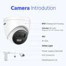 Annke 12MP HD IP Security Camera Poe 6K Dual Light Audio Fixed Bullet Camera Human Vehicle Detection 256G SD Storage ONVIF IP67