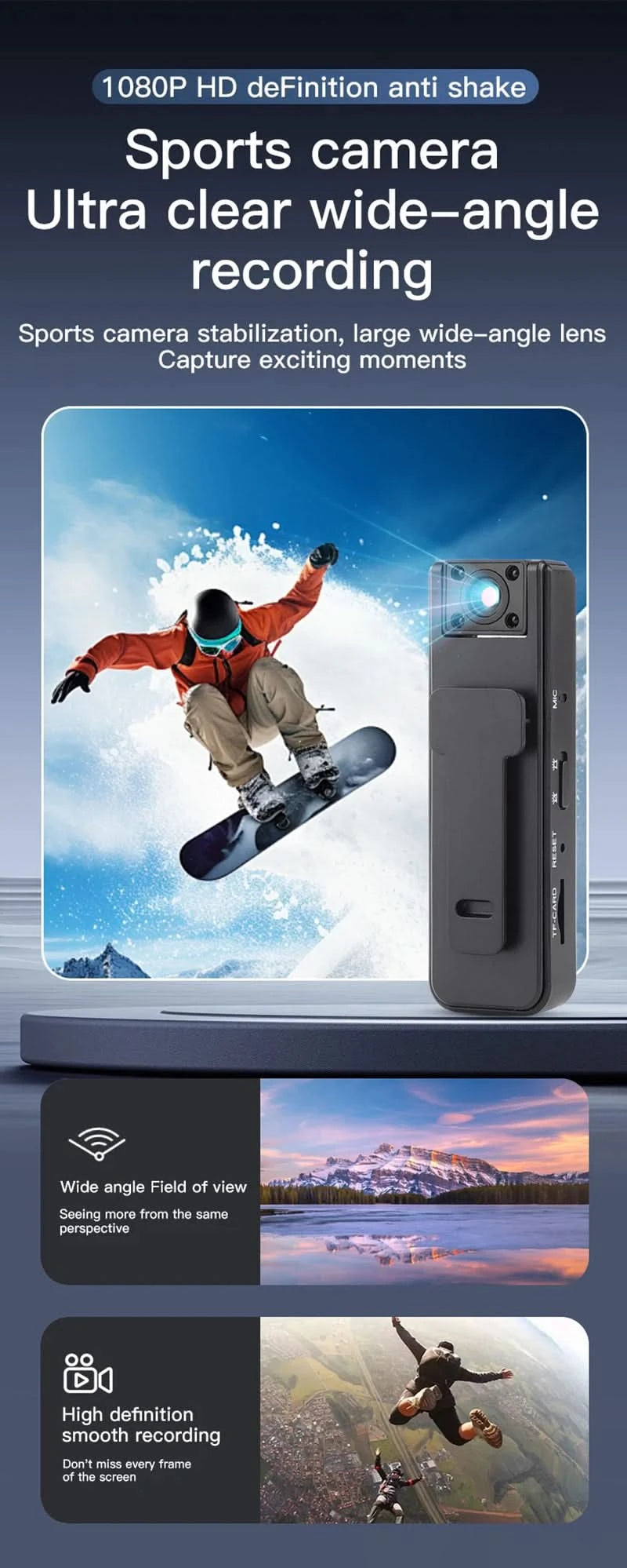 Xiaomi A9 High-definition 1080P Mini Camera Night Vision Portable Digital Camera Outdoor Sports Camera Riding Camcorder - M & M Global