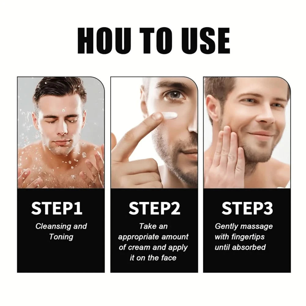 Men's Retinol Face Cream Nourishing Moisturizing Fade Fine Lines Smooth Wrinkles Younger Firming Lifting Shrink Pores Skin Care - M & M Global