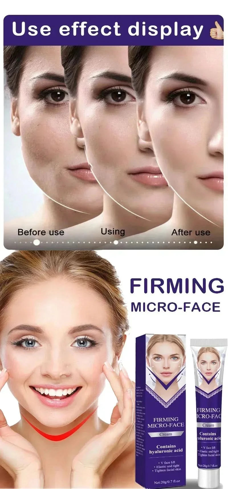 Effective V-Shape Face Slimming Lifting Facial Cream Lift Up V Double Chin Cheek Slimming Firming Anti Wrinkle Beauty Skin Care - M & M Global