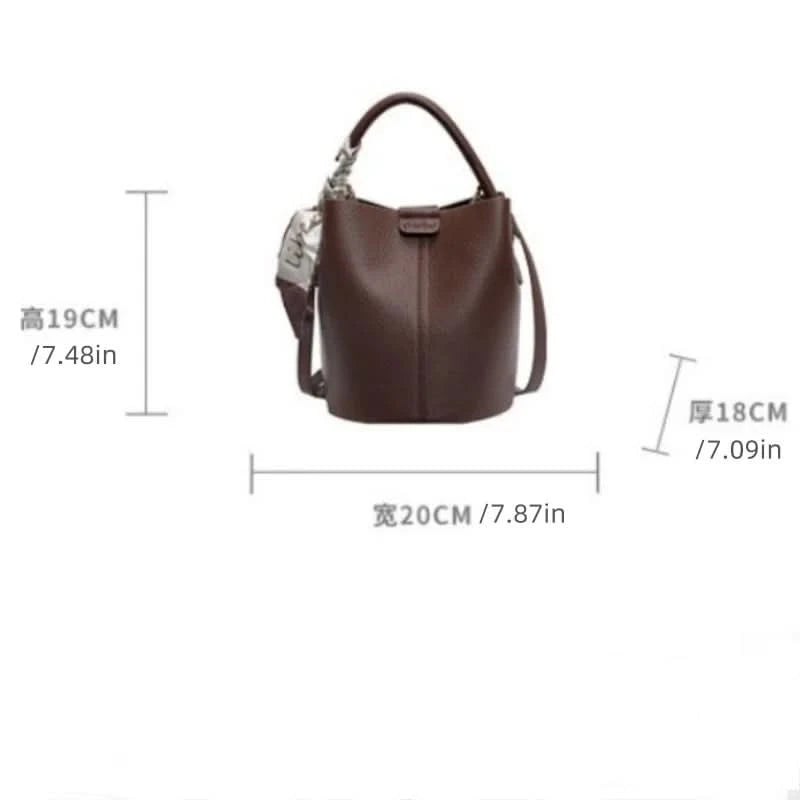 Senior Sense Retro Color Small Bag Women's New Crossbody Bag Super Fire Bucket Bag - M & M Global