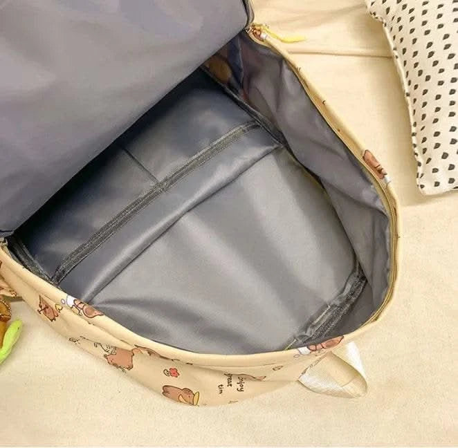 Cute Capybara Backpack for Girls Boys Student Teenager Children's Rucksack Women Cute Casual School Bags Kids Birthday Gift Toy - M & M Global