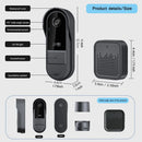 Tuya WiFi doorbell  2-way HD 1080P, microSD/cloud, waterproof, 1000mAh battery, long standby,Wireless Security Camera - M & M Global