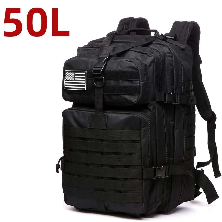 25L/50L Sturdy Nylon Waterproof Tactical Sports Trekking Fishing Hunting Camping Hiking Bag Backpack Outdoor Rucksacks - M & M Global