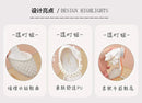 Rhinestones Princess Party Shoes Shiny Crystal Bow White Children High Heels Girls Sandals Summer Kids Student Performance Shoes - M & M Global