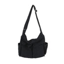 Women Messenger Bag Laege School Computer Shoulder Handbag Black Student Handbag Zipper Casua Canvas Bags - M & M Global