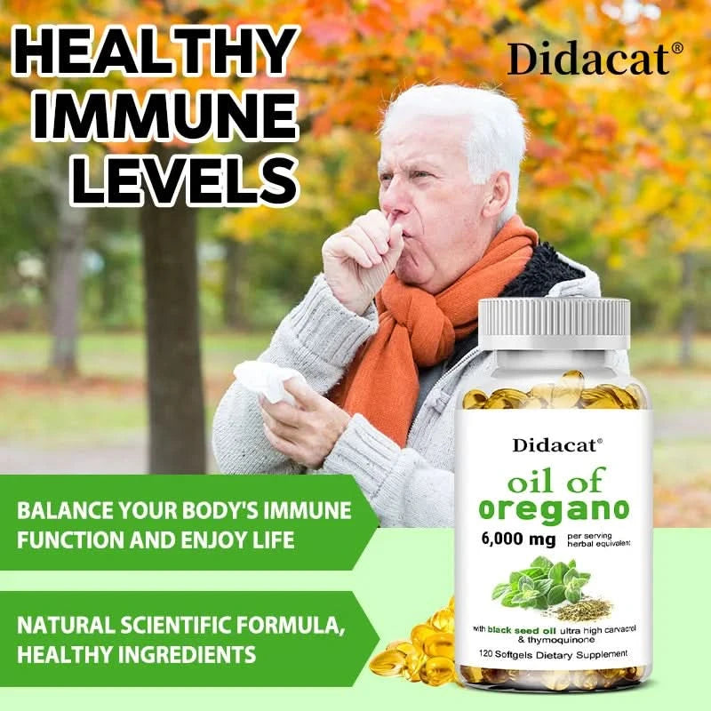 Oregano oil softgels for intestinal health, antioxidant, digestive health, immune support - M & M Global