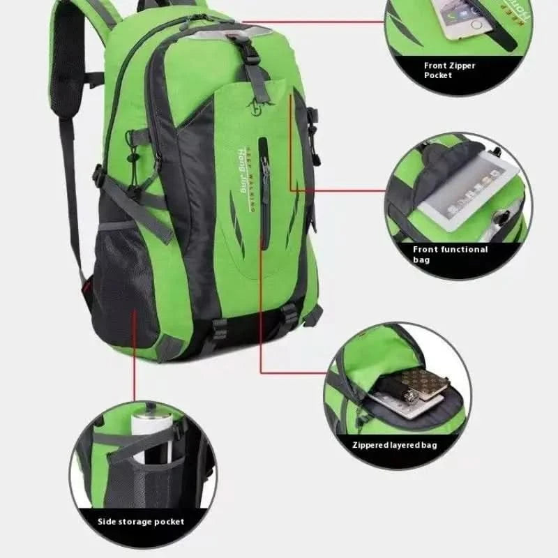 Waterproof Backpack Hiking Backpack Lightweight Travel Mountaineering Backpack High-Capacity Bags Climbing Rucksack Backpack - M & M Global