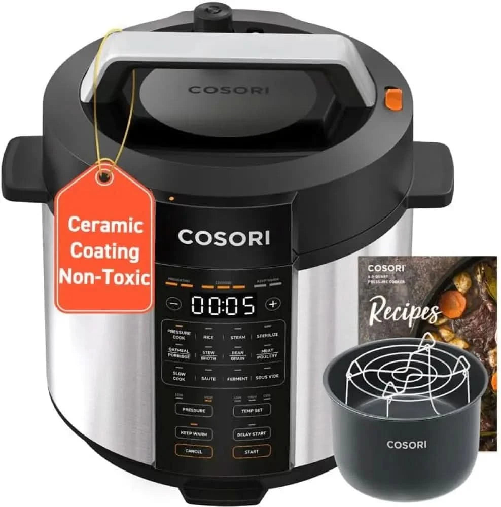 Pressure Cooker 6 qt, 9-in-1 Instant Multi Kitchen Appliances, Safer Venting Design, Rice Cooker, Slow Cooking Pot,Sous Vide - M & M Global