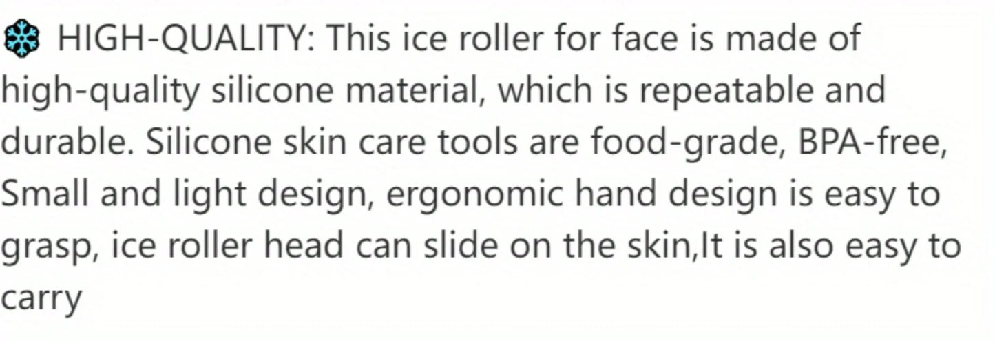 Ice Facial Roller Skin Care Beauty Lifting Contouring Tools Ice Cube Trays Ice Globe Balls Face Massager Skin Care Tool - M & M Global