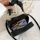 Luxury Quilted Handle Women PU Leather Shoulder Bag Fashion Heart Solid Color Crossbody Bag - M & M Global