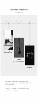 MOONDROP CHU II High Performance Dynamic Driver IEMs Interchangeable Cable in-Ear Headphone