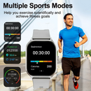 Smart watch with full touch screen, call, message reminder and other functions, compatible with iPhone/Android phones