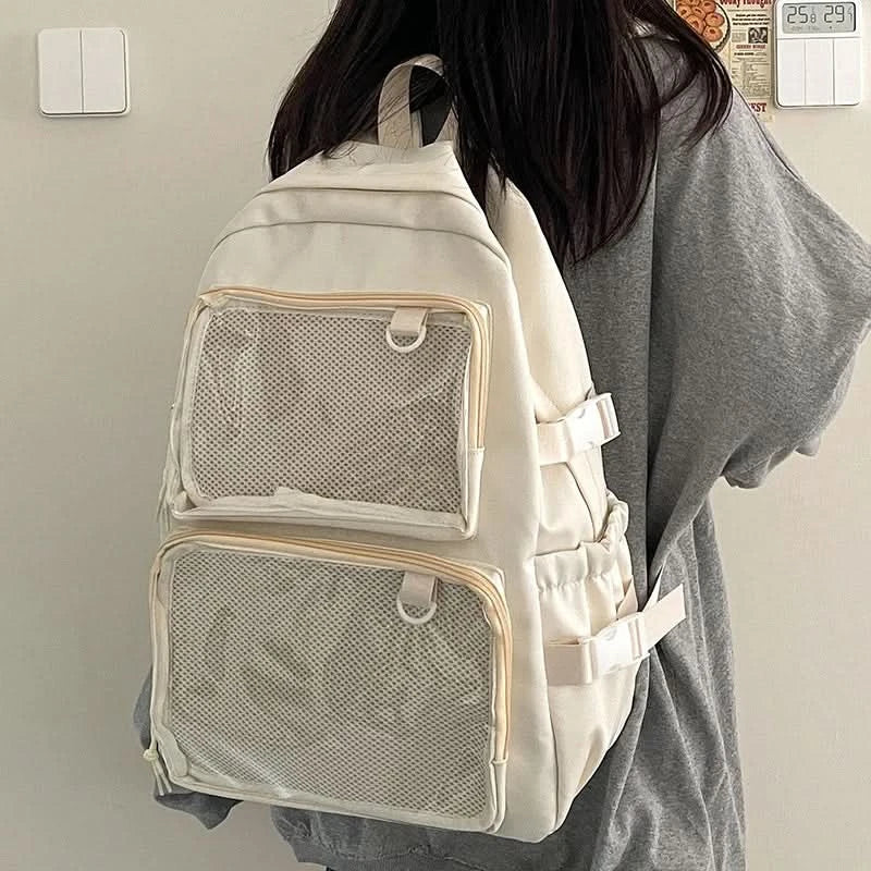 Japanese Style Transparent Ita Bag for Girls Comic Cons Large Capacity Women Backpack Fashion School Bags for College Student JK - M & M Global