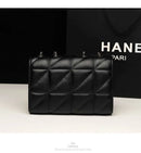 Classic Quilted Detail Square Bag, Solid Color Flap Shoulder Bag, All-Match Chain Bag - M & M Global