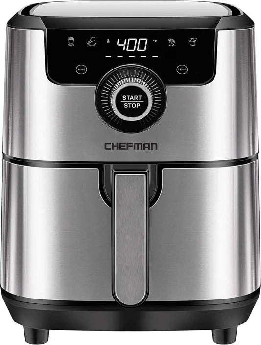Air Fryer Healthy Cooking, 4.5 Qt,User Friendly and Dual Control Temperature, Nonstick Stainless Steel, Dishwasher Safe Basket, - M & M Global