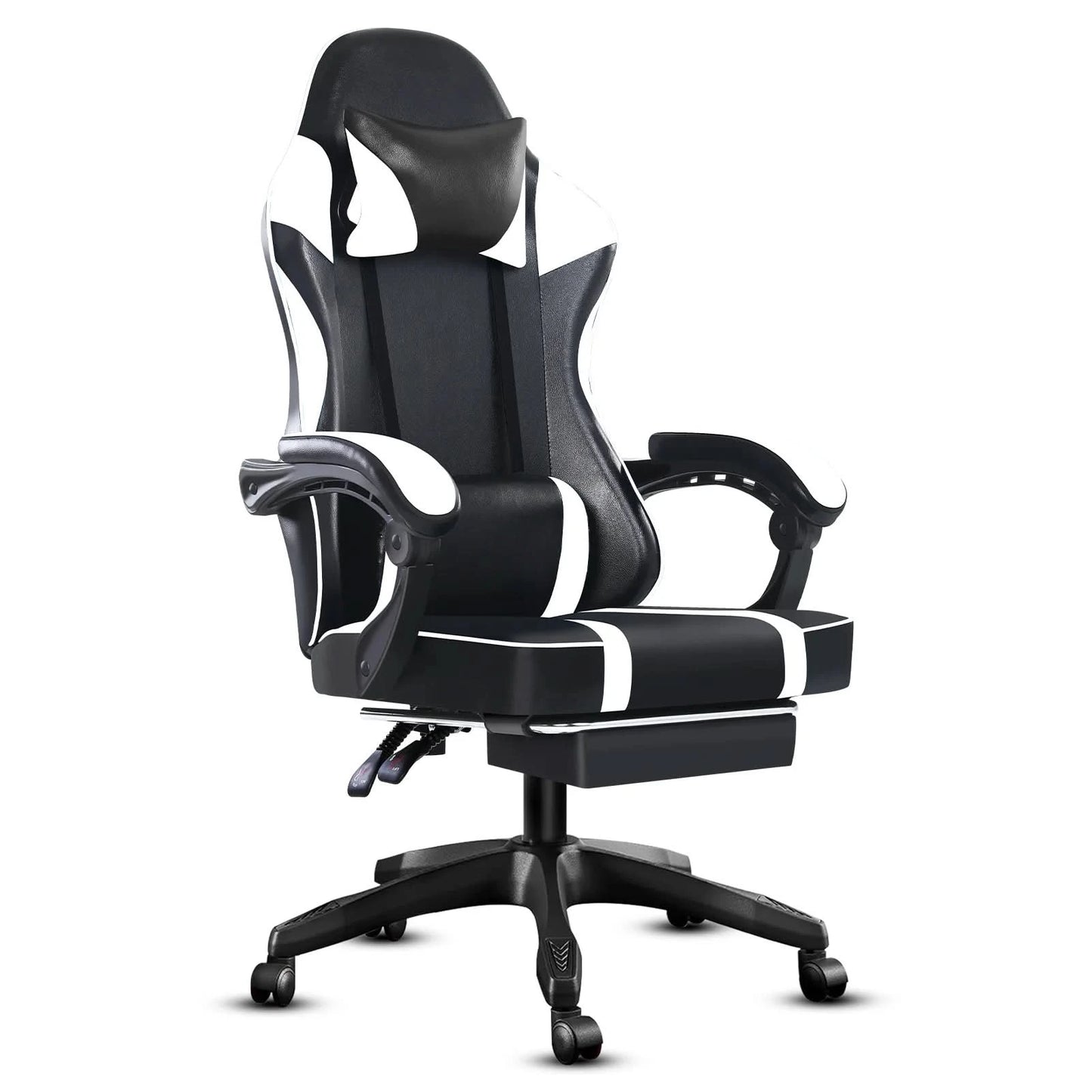 Ergonomic Gaming Chair Recliner, PU Leather Racing Game Chairs for Adults, Executive Office Chair Gamer Chair with Massager
