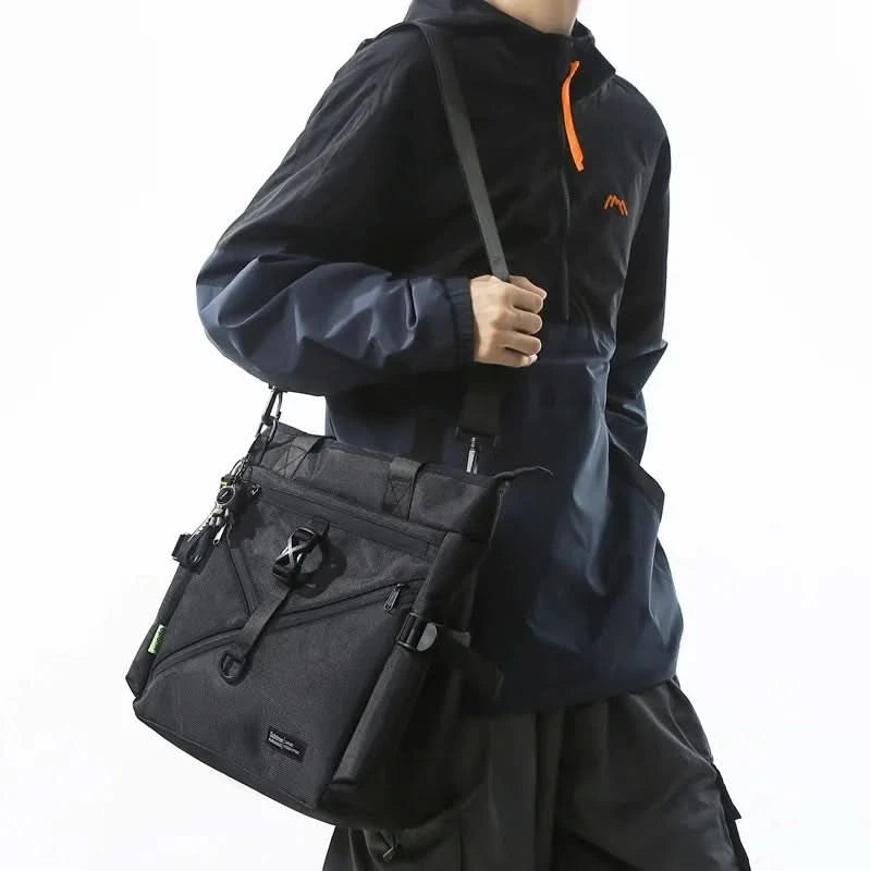 Japanese tooling style ballistic nylon tote bag men's shoulder commuter messenger bag large capacity computer handbag briefcase - M & M Global