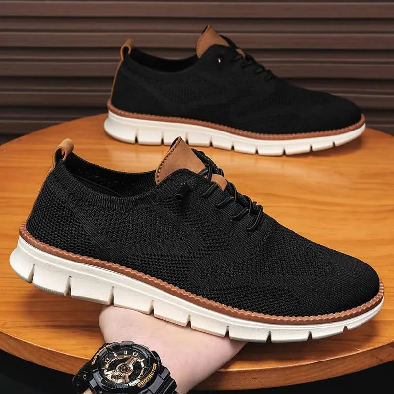 YRZL Men Casual Sports Shoes Anti Slip Wear-Resistant Breathable Cushioning Color Blocking Design Versatile Casual Sports Shoes - M & M Global
