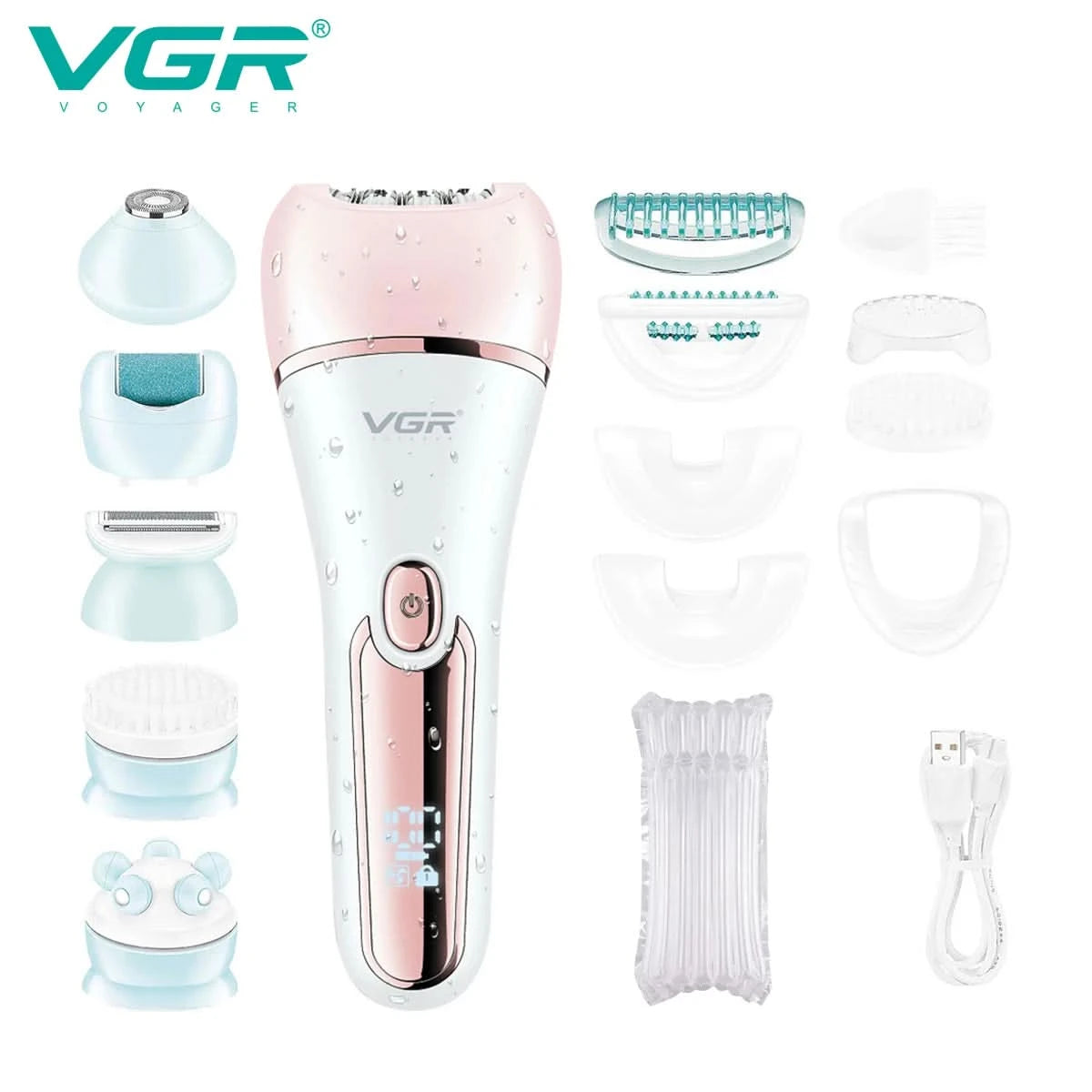 VGR Hair Trimmer Professional Hair Removal Tool Electric Epilator Lady Shaver Waterproof Hair Remover Epilator for Women V-733 - M & M Global