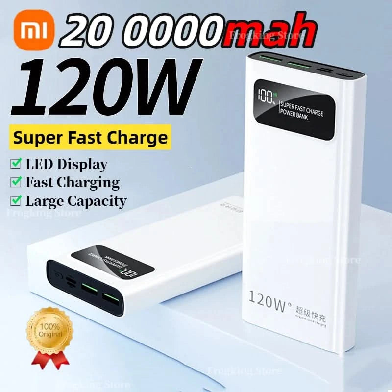 Xiaomi Fast Charging Power Bank 200000mAh Ultra Large Capacity Powerbank 120W Super Charge Portable External Battery LED Display - M & M Global
