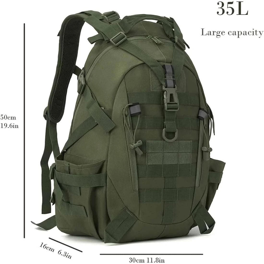 40L Tactical Backpack for Men Camping Hiking Backpacks Reflective Outdoor Travel Bags Survival Molle Climbing Rucksack Bag - M & M Global