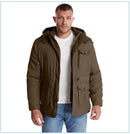 LZLLTT Men Winter Warm Parkas Mens Fleece  Jacket Parkas Men Casual Cotton Outdoor Fur Trench Padded Jackets Coats