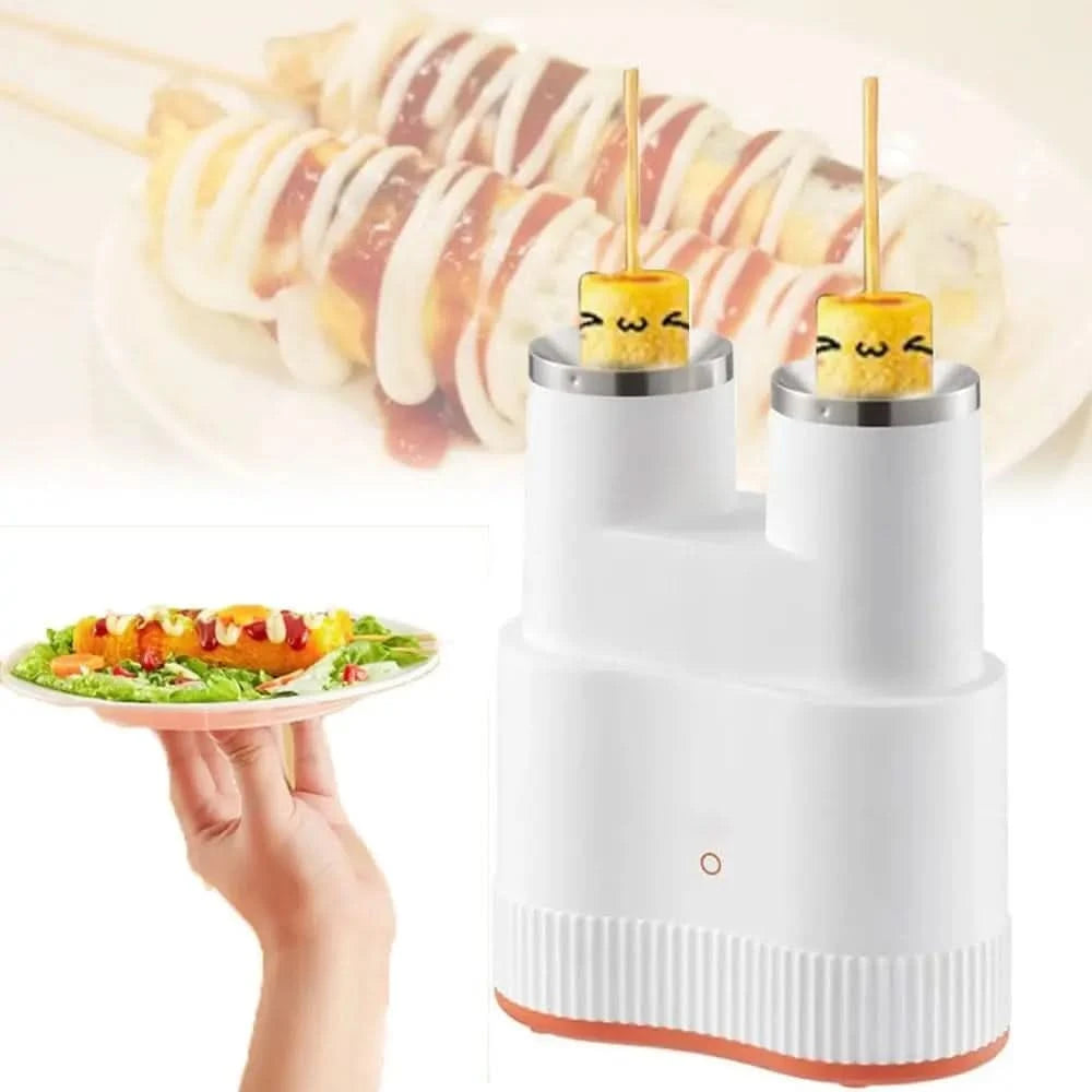 Double-tube Automatic Egg Roll Maker, Hot Dog Roll Maker Egg Cooker, Non Stick Omelet Maker, 7min Fast Cooking, Egg Hot Dog Brea - M & M Global