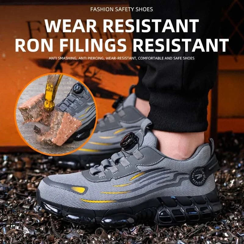 Breathable lace-free soft sole comfortable anti-smash anti-puncture labour insurance shoes - M & M Global