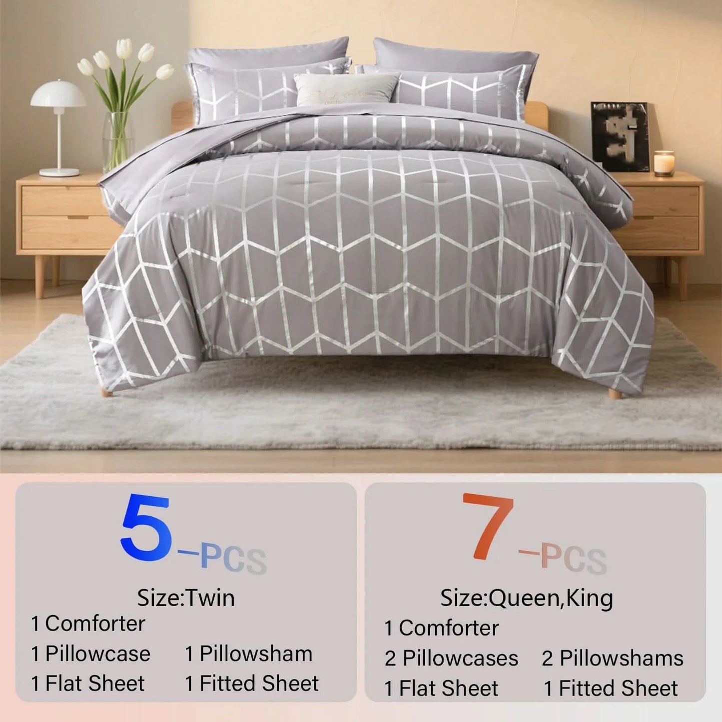 Gray geometric patterned bedding set on a bed with room furniture.
Comfora Cozy Bedding Set
sage green bedding
white bedding set
comforter set queen
floral duvet cover
Comfora Cozy Bedding Set
plush comforter set cozy pack
ultra-soft all-season comforter and shams
luxury cozy bedding set online
warm textured comforter set King/Queen

Green Plant Bedding


Botanical Quilt Set


Nature Print Bedding


5 Piece Bedding Set

7 Piece Bedding Set
