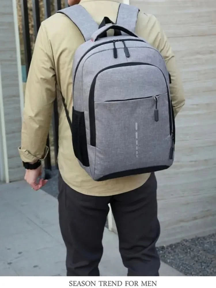Mens BackPack LargeCapacity Simple Fashion Travel Female Student ComputerBag - M & M Global