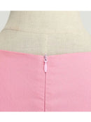 Pink Summer Dress Women V Neck Vintage Robe Elegant Retro pin up Party Office Midi Dresses - M & M Global