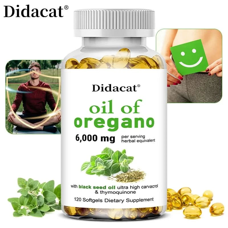 Oregano oil softgels for intestinal health, antioxidant, digestive health, immune support - M & M Global