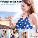 Portable Humidifier Fan Mini Handheld Mist Fan Portable USB Rechargeable Handheld Fan with Humidifier Mini Water Spray Hand Fan - M & M Global