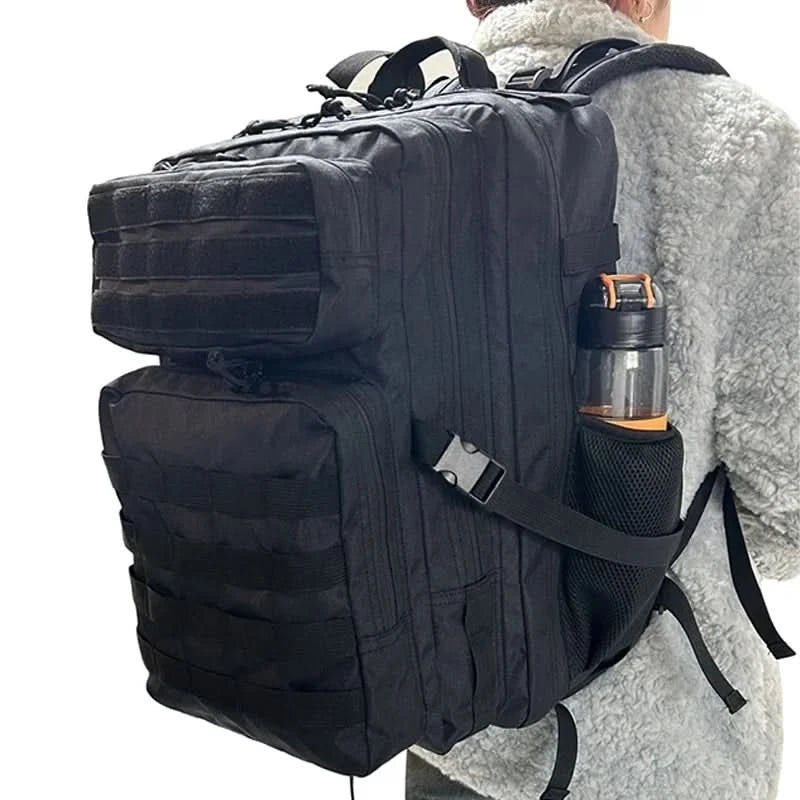 SYZM 35L/50L Tactical Backpack Hiking Rucksack MOLLE Backpack for Men Women Outdoor Fishing Camping Bag with Bottle Holder - M & M Global