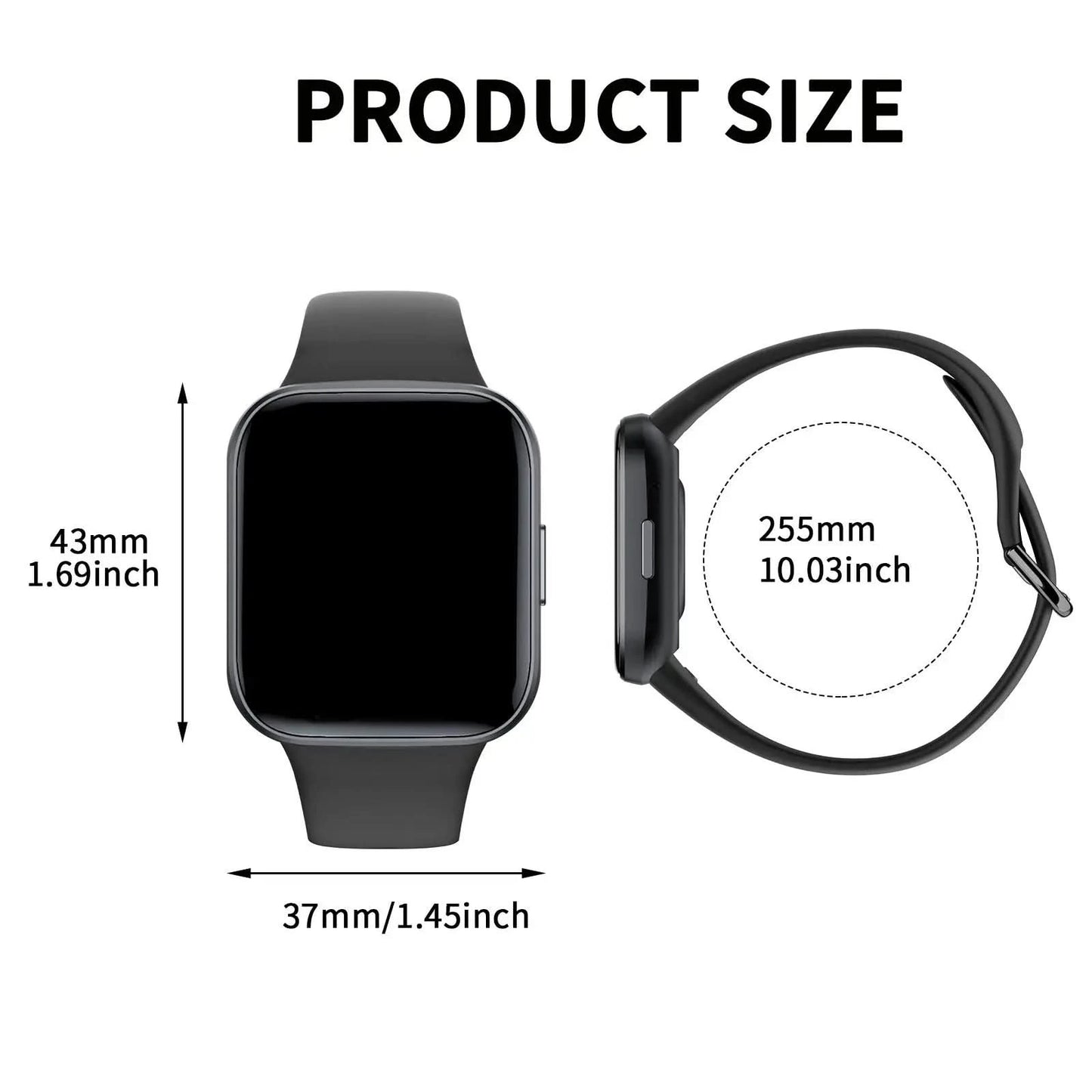 Smart watch, call/message reminder, multiple sports modes, custom wallpaper, sports watch, suitable for Android and iPhone
