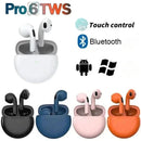 Pro 6 TWS Bluetooth Earphones Wireless Bluetooth Headset Noise Cancelling Earbuds with Mic Pro6 Wireless Headphones for IPhone - M & M Global