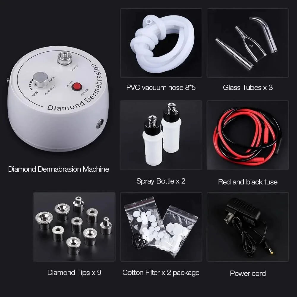 Professional 3 in1 Diamond Microdermabrasion Machine Water Spray Exfoliation Beauty Machine Removal Wrinkle Facial Peeling Tools - M & M Global
