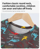 Summer CHILDREN'S Shorts and Short Sleeves 2-piece Cute Dinosaur Home Clothes Boys and Girls Casual Joker Suit. - M & M Global