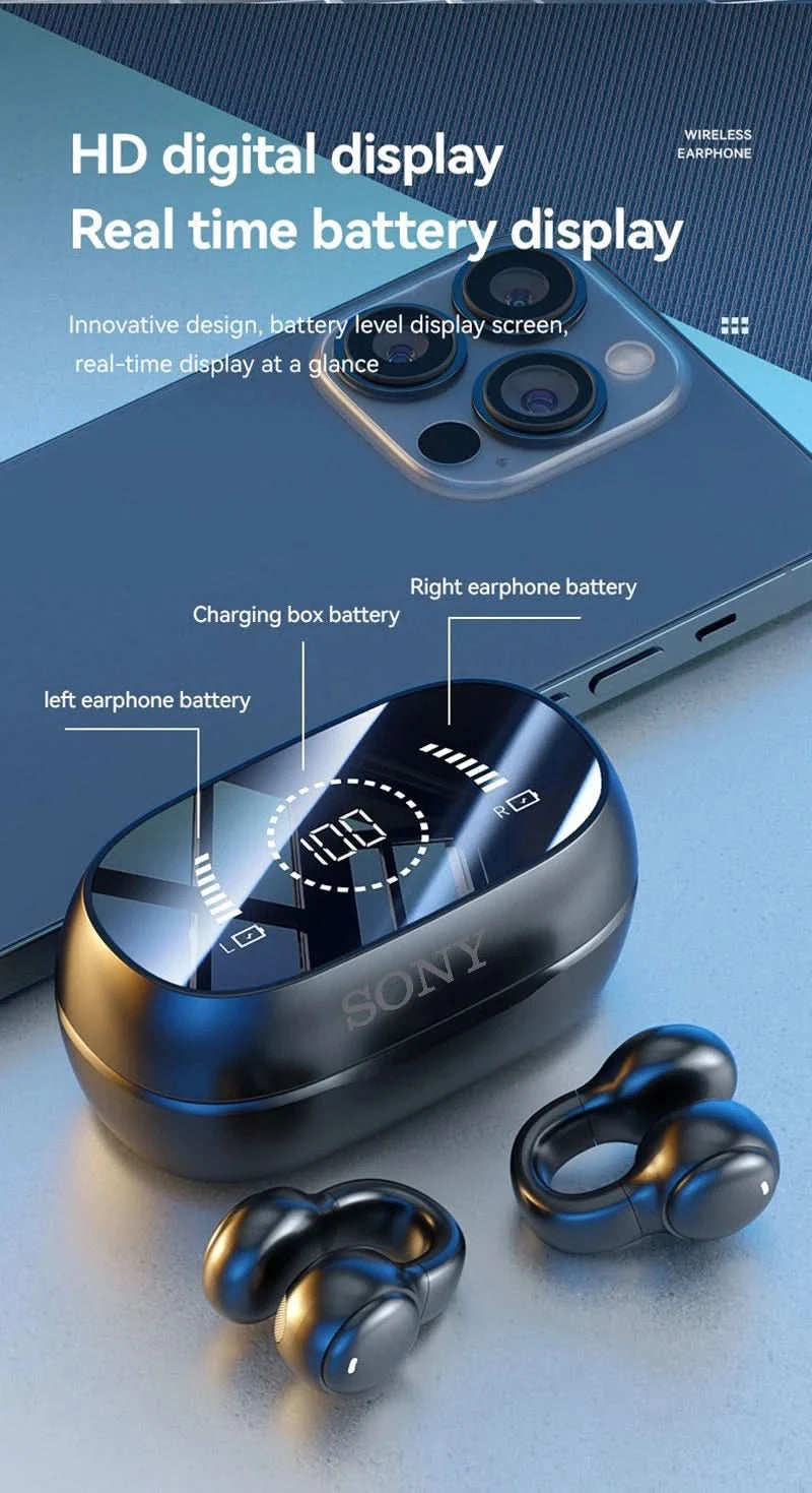 Sony Wireless Earbuds Bluetooth Headset Charging Noise Reduction Earphones Bone Conduction Headphones Cable Sport With Mic free