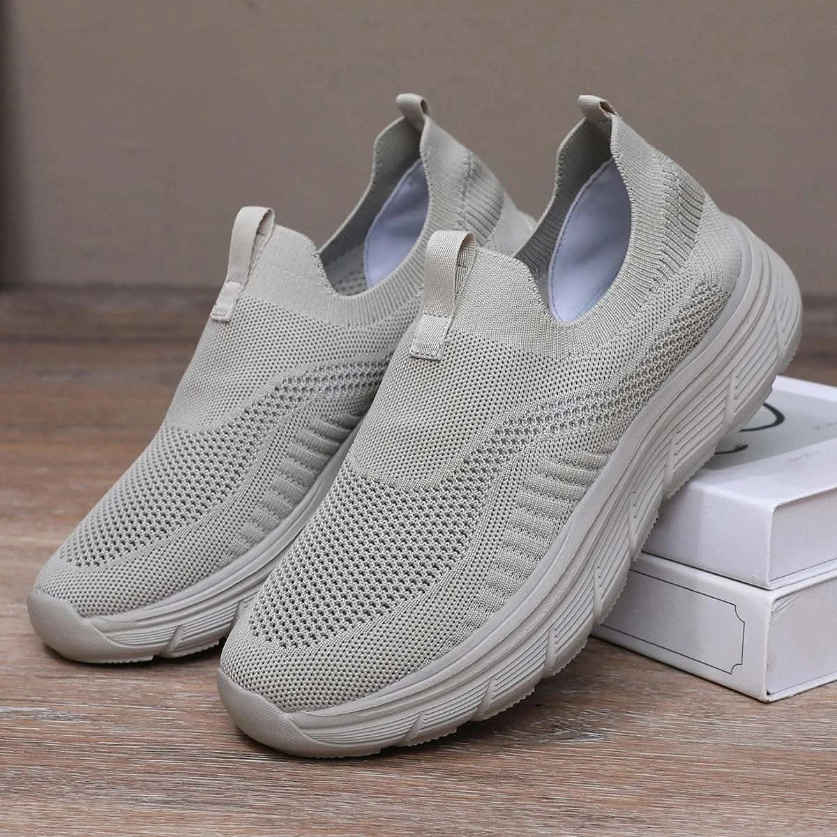 Breathable Men Casual Shoes Lightweight Outdoor Male Walking Shoes Anti-slip Men's Sneakers Slip on Flats Vulcanized Shoes - M & M Global